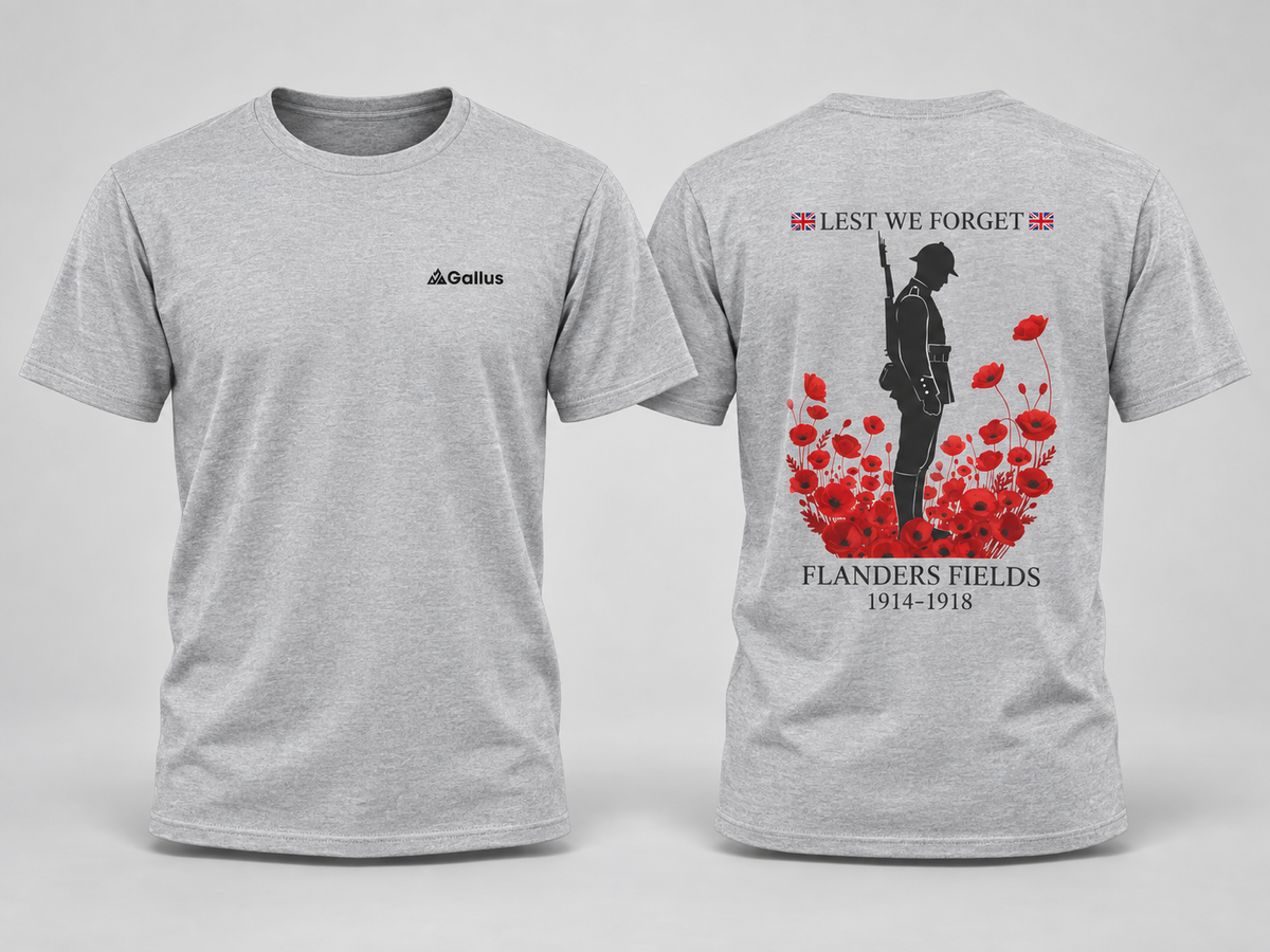 Flanders 1914–1918 T-Shirt — Great War Western Front — Gallus primary hero mockup