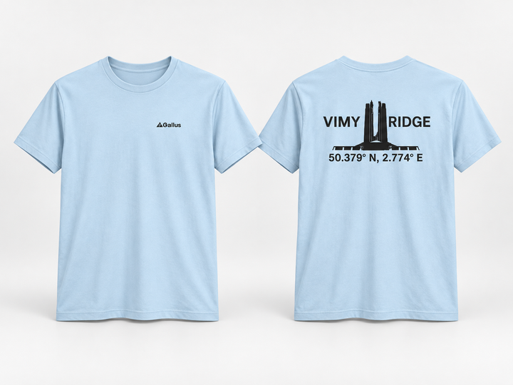 Vimy Ridge 1917 T-Shirt — Canadian Corps First World War — Gallus primary hero mockup